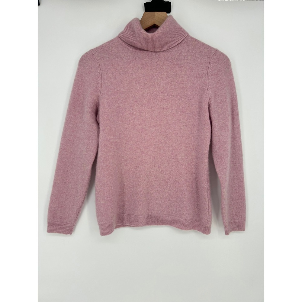 Charter Club Women's 100% Cashmere Turtleneck Long Sleeve Sweater In Pink-Medium